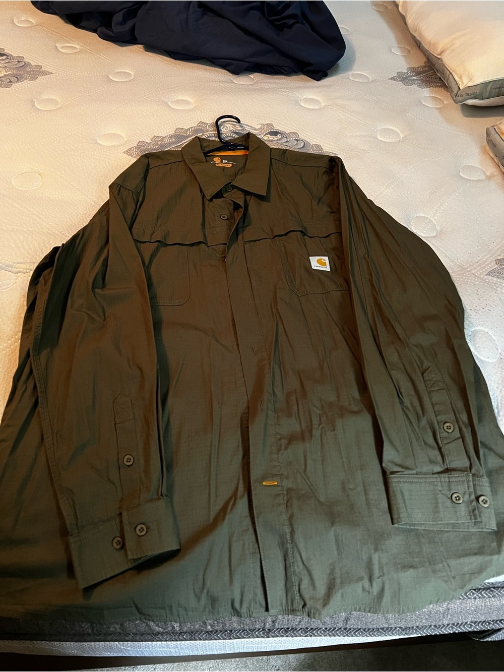 Carhartt Olive Green Work Shirt Jacket - Picture 1 of 2